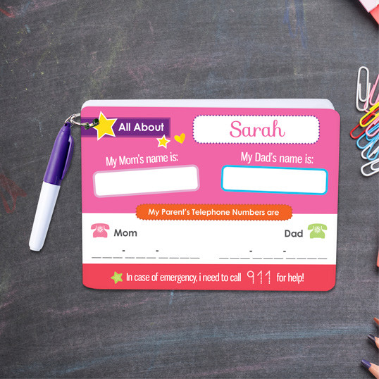 ABC Dry Erase Practice Cards for Girls