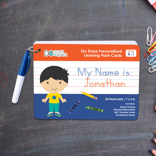 ABC Dry Erase Practice Cards for Boys