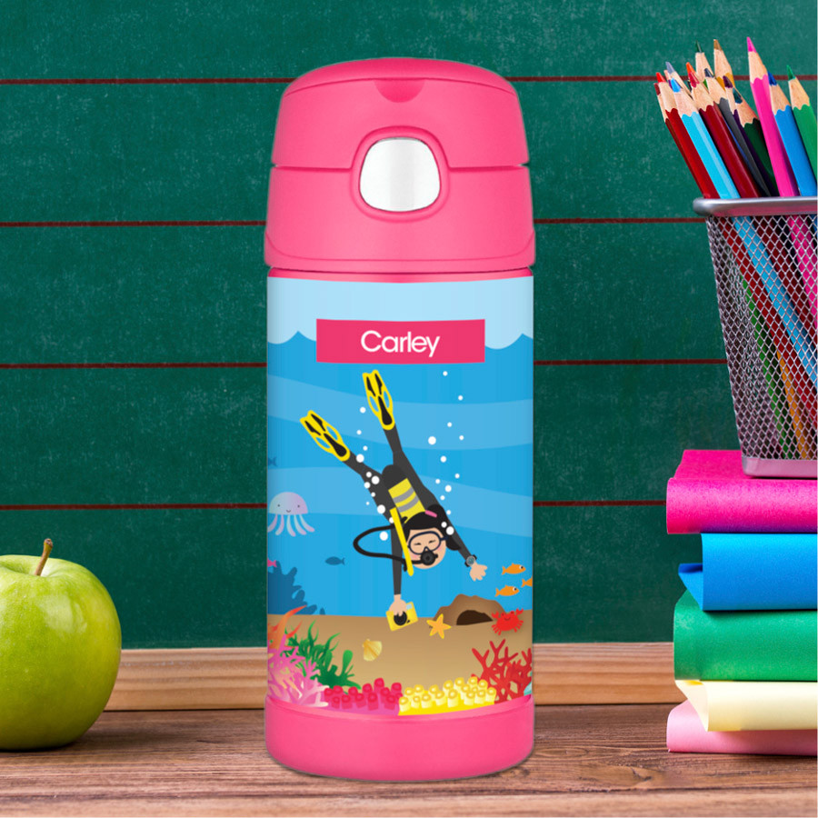Under The Sea Girl Thermos Bottle