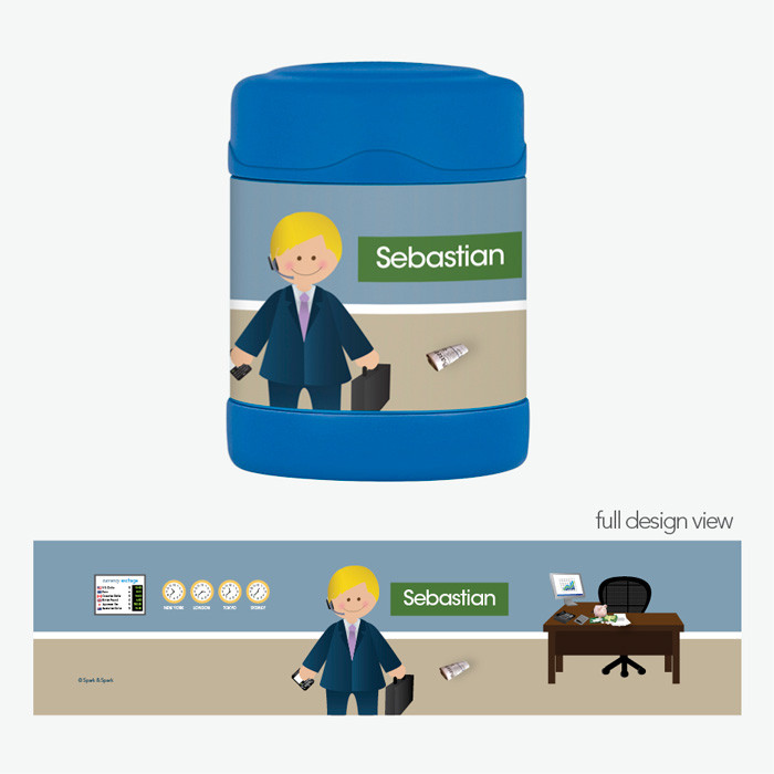 A Boy Crunching Numbers Thermos Food Jar