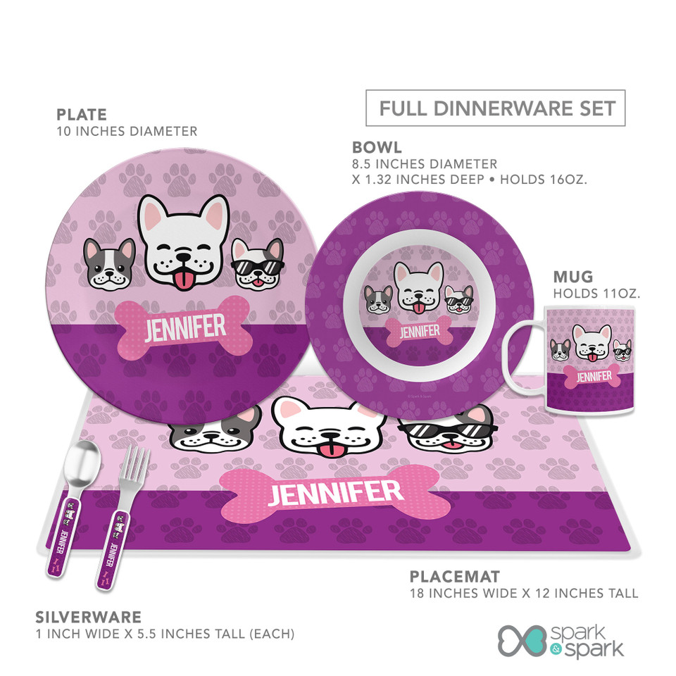 Cool Dogs Pink Kids Plate