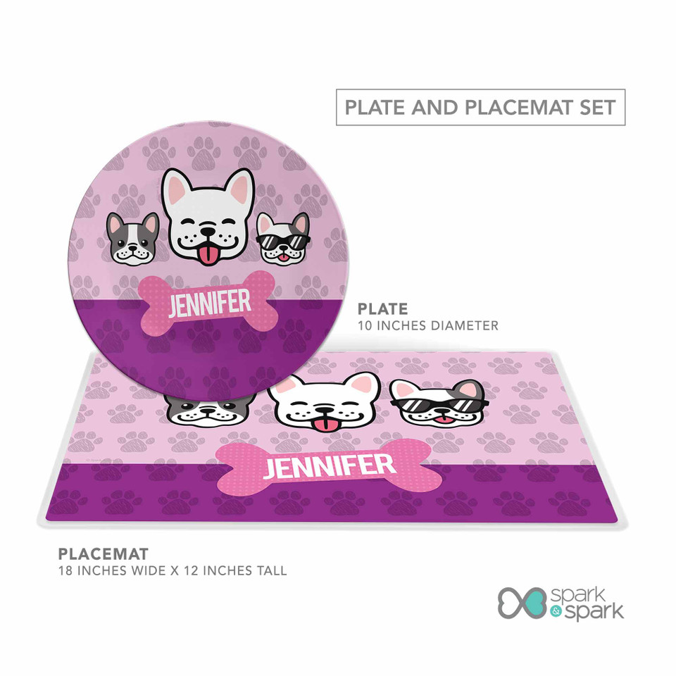 Cool Dogs Pink Kids Plate