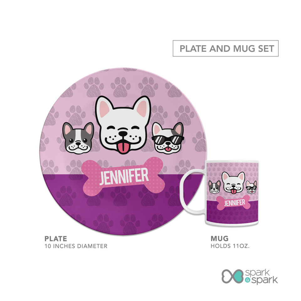 Cool Dogs Pink Kids Plate