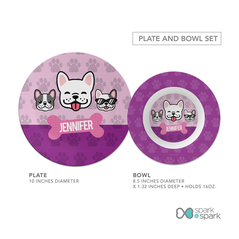 Cool Dogs Pink Kids Plate