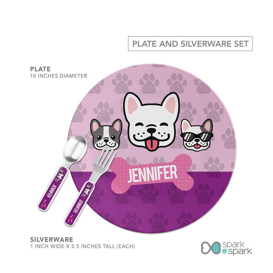 Cool Dogs Pink Kids Plate
