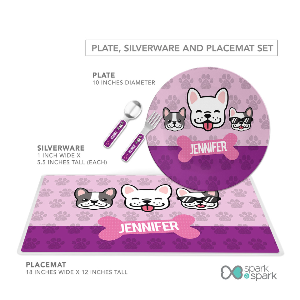 Cool Dogs Pink Kids Plate