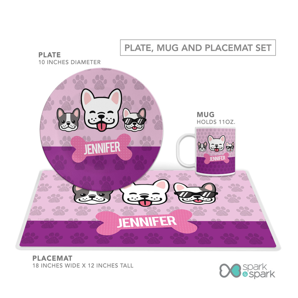 Cool Dogs Pink Kids Plate