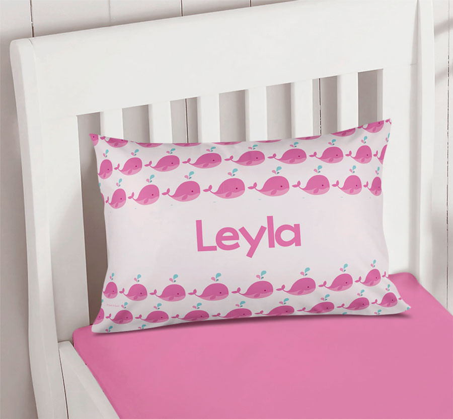 Sweet Pink Whale Pillowcase Cover
