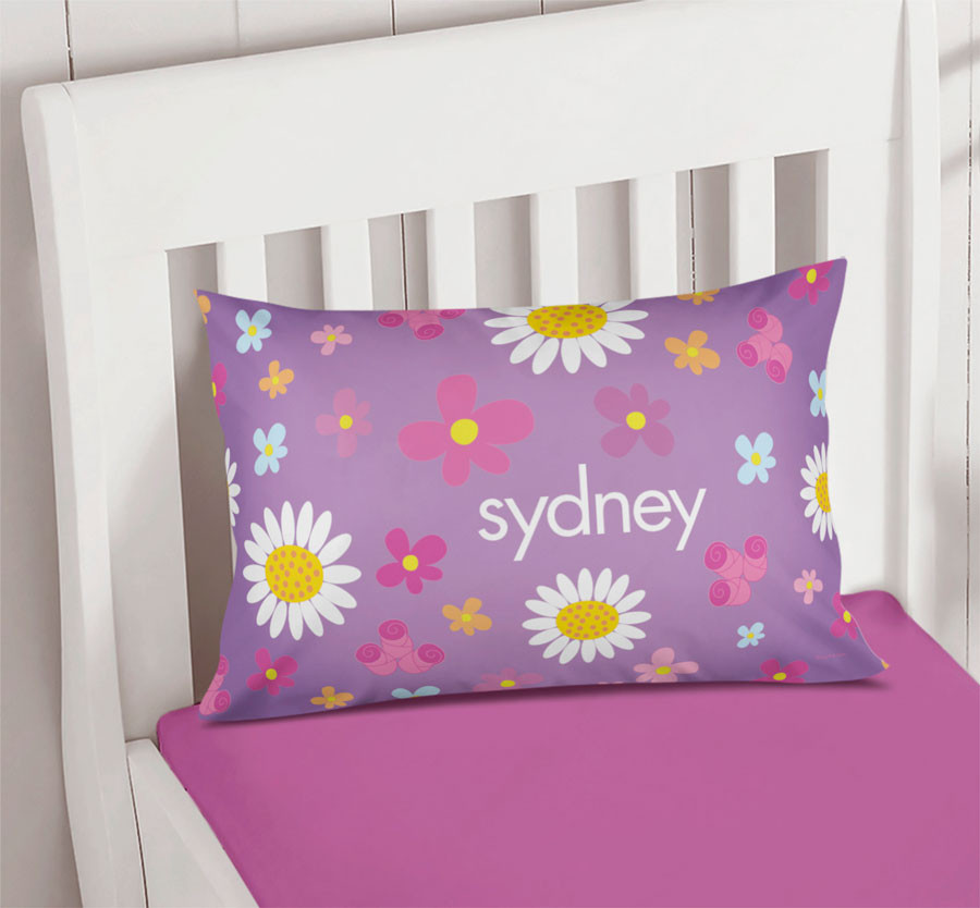 Field Of Flowers Purple Pillowcase Cover