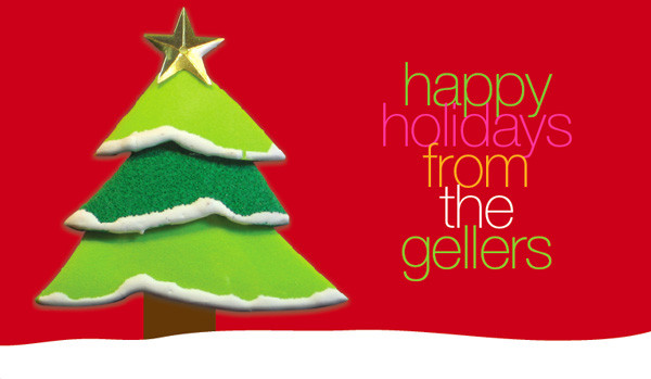 Red 3D Xmas Tree  Gift Tag