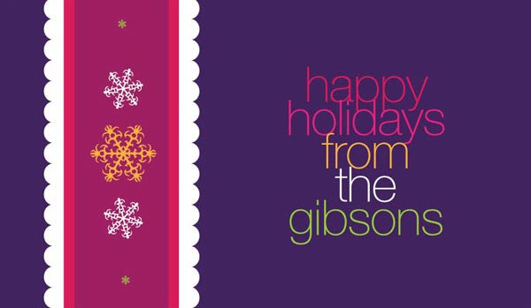 Ribbon With Snowflakes  Gift Tag