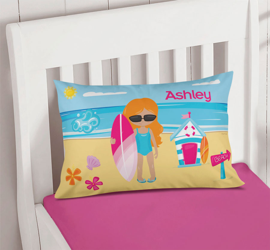 Beach Girl Pillowcase Cover
