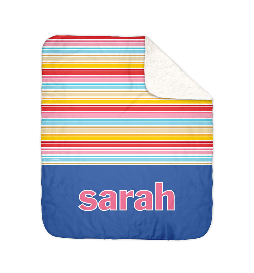 Fun Stripes Girl Blanket