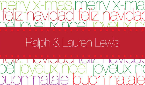Collage Of Xmas Words  Gift Tag