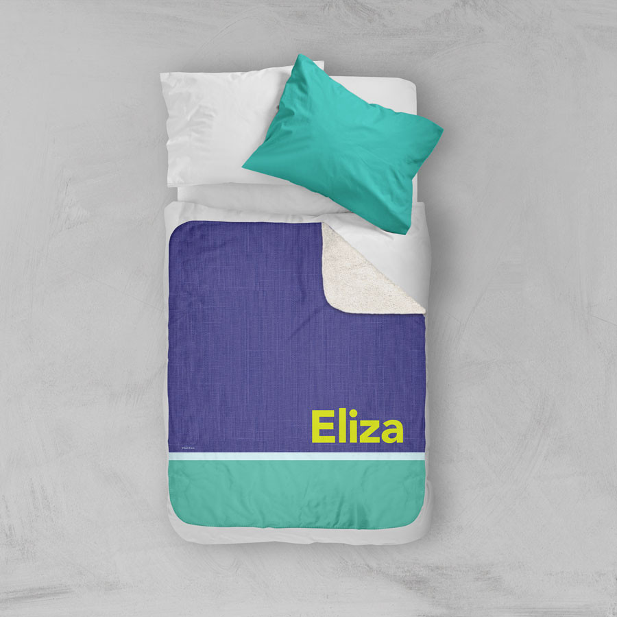 Linen Purple Style Sherpa Blanket