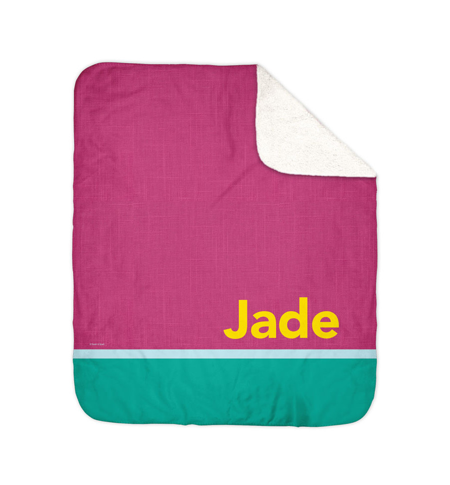 Linen Fuschia Style Sherpa Blanket