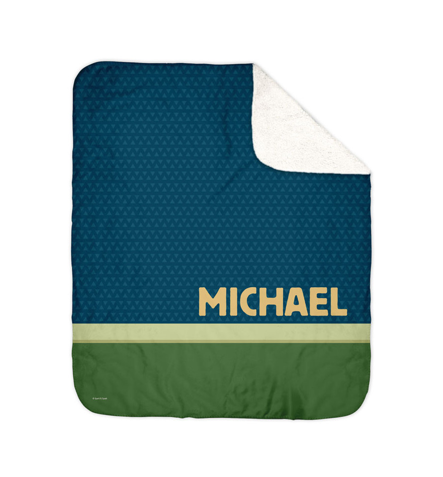 Midnight Green Sherpa Blanket