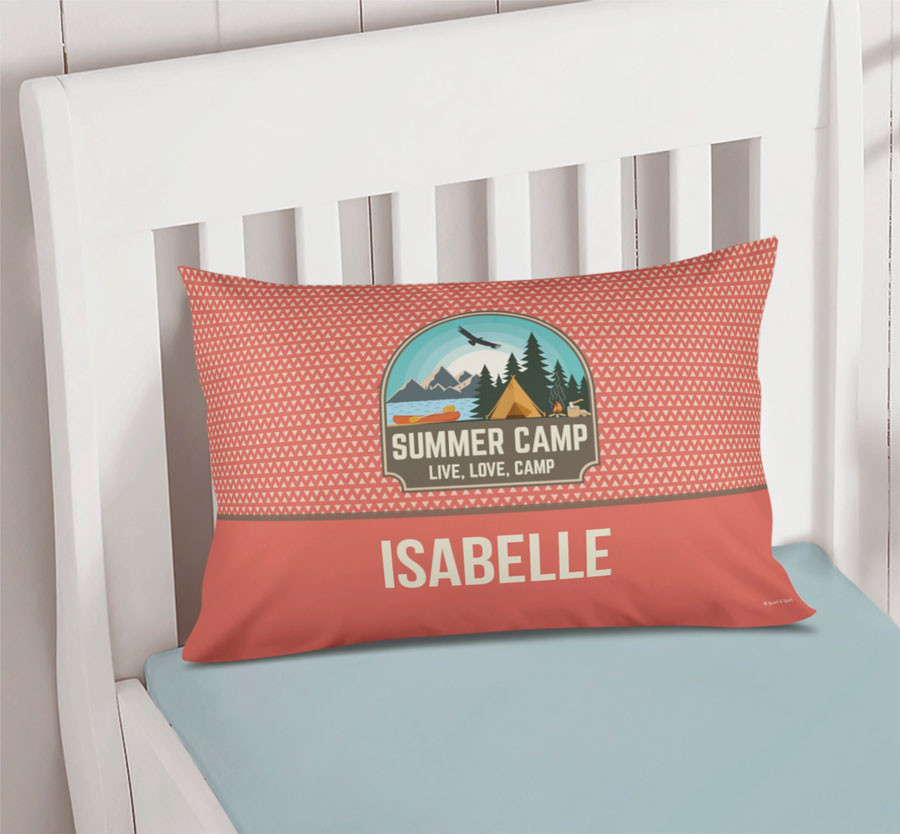 Live, Love, Camp Orange Pillowcase Cover