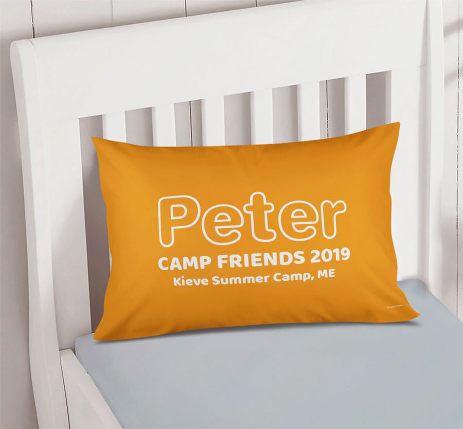 Modern Orange Autograph Camp Pillowcase Cover