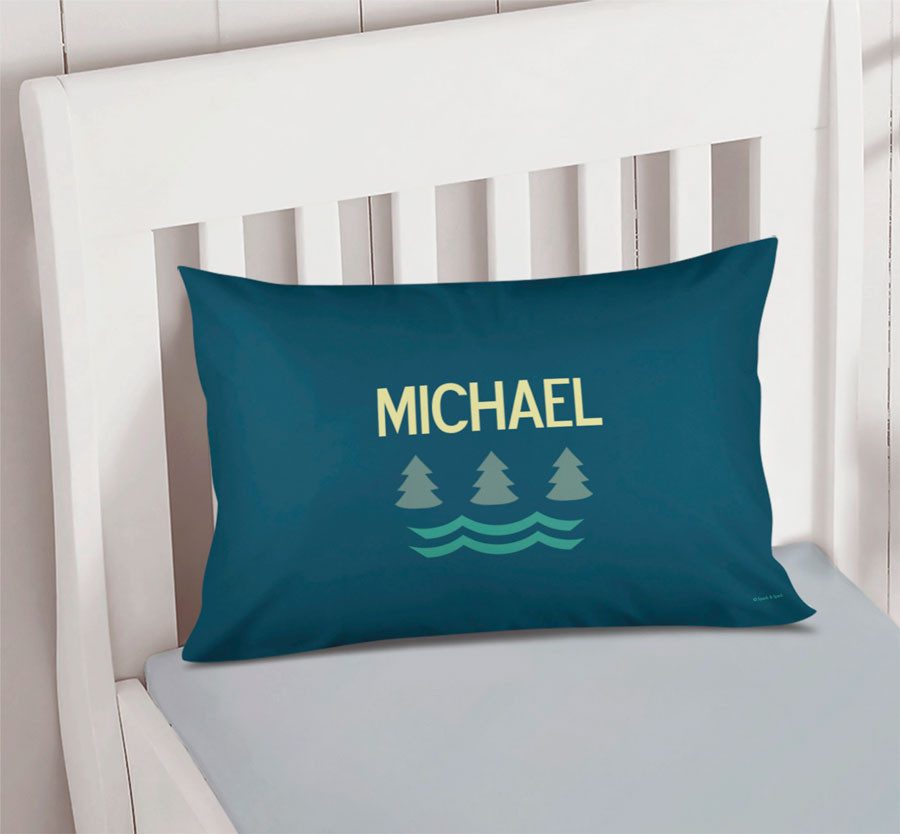 Summer Forest Blue Camp Pillowcase Cover