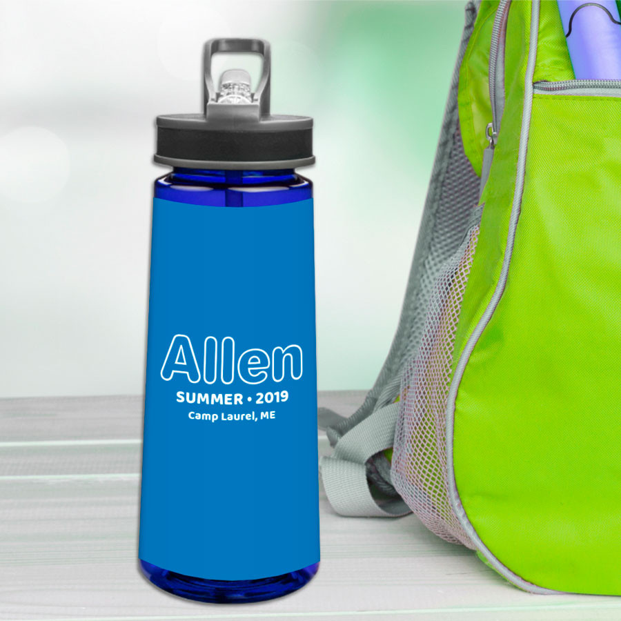 Modern Blue Sports Water Bottle