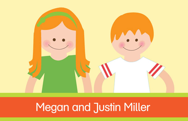 Brother And Sister Smiling Gift Tags