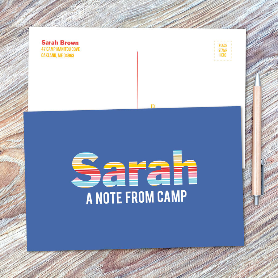 Fun Stripes Girl Postcards