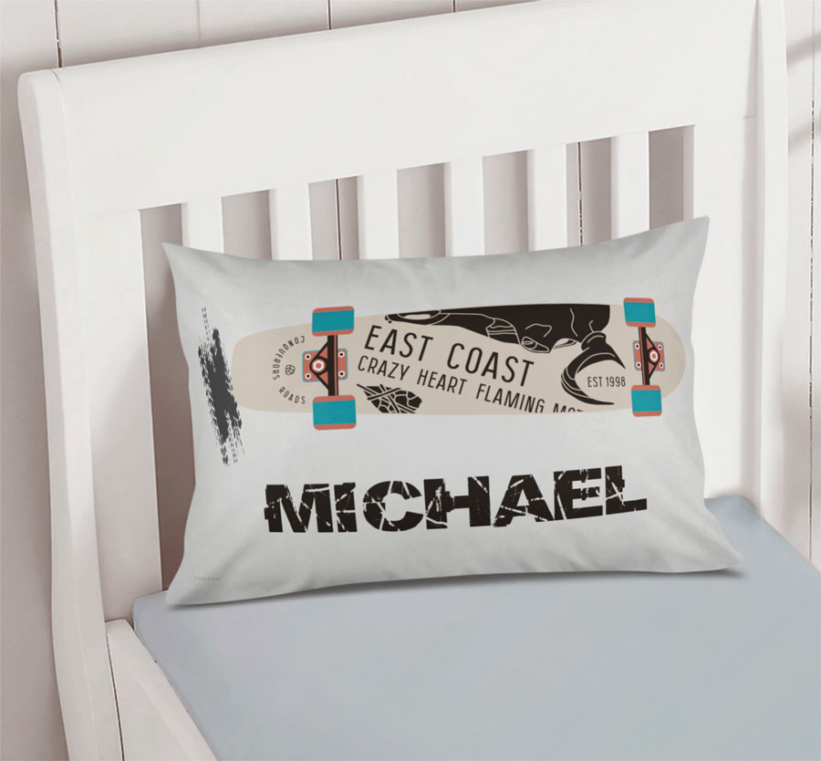 Cool Boy Skateboard Pillowcase Cover