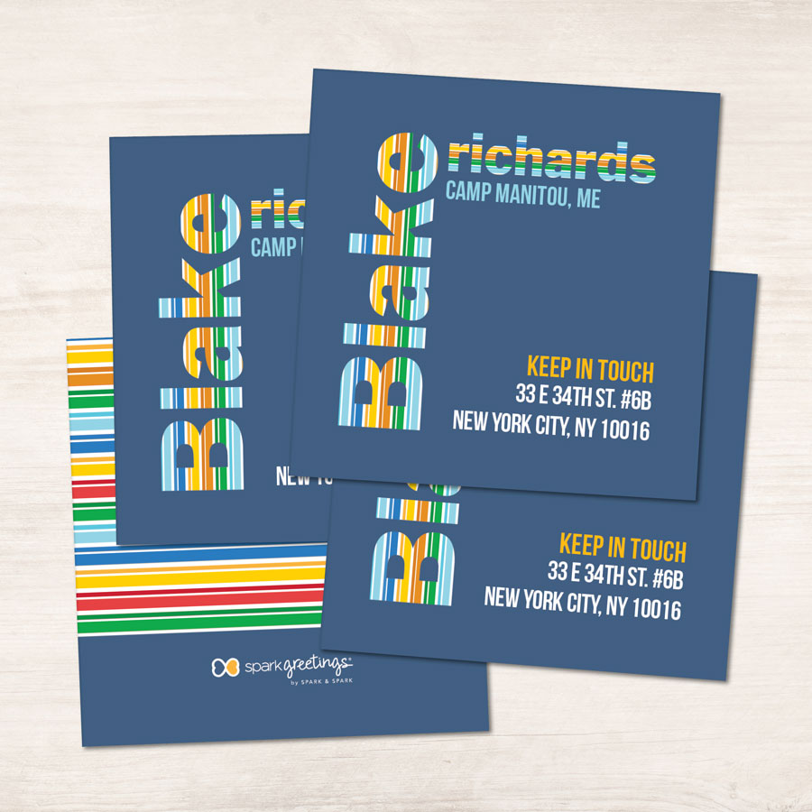 Fun Stripes Boy Calling Cards