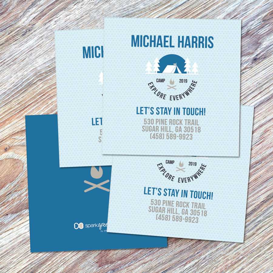 Explore Everywhere Blue Calling Cards