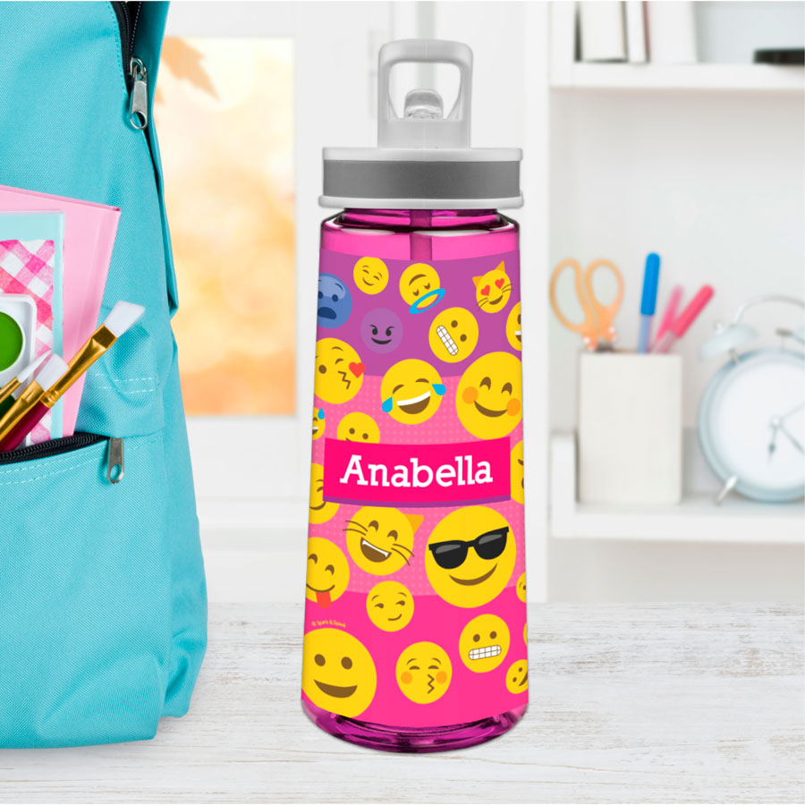 Girl Emojis Sports Water Bottle