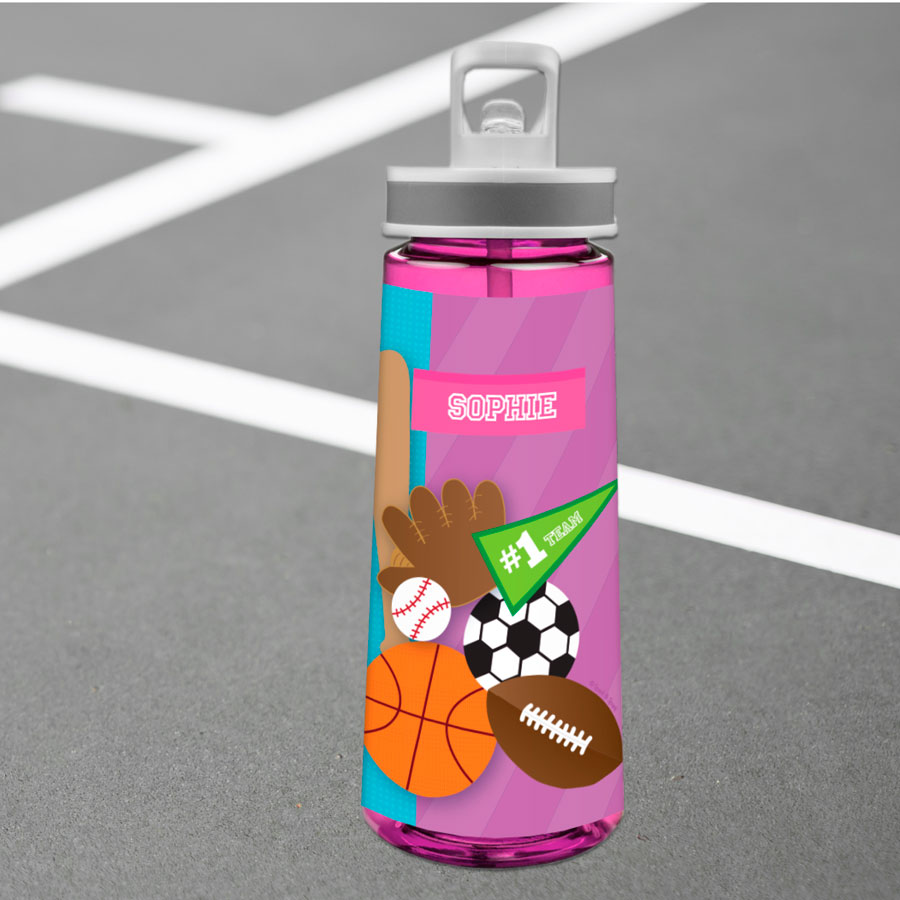 Girl Love For Sports Water Bottle