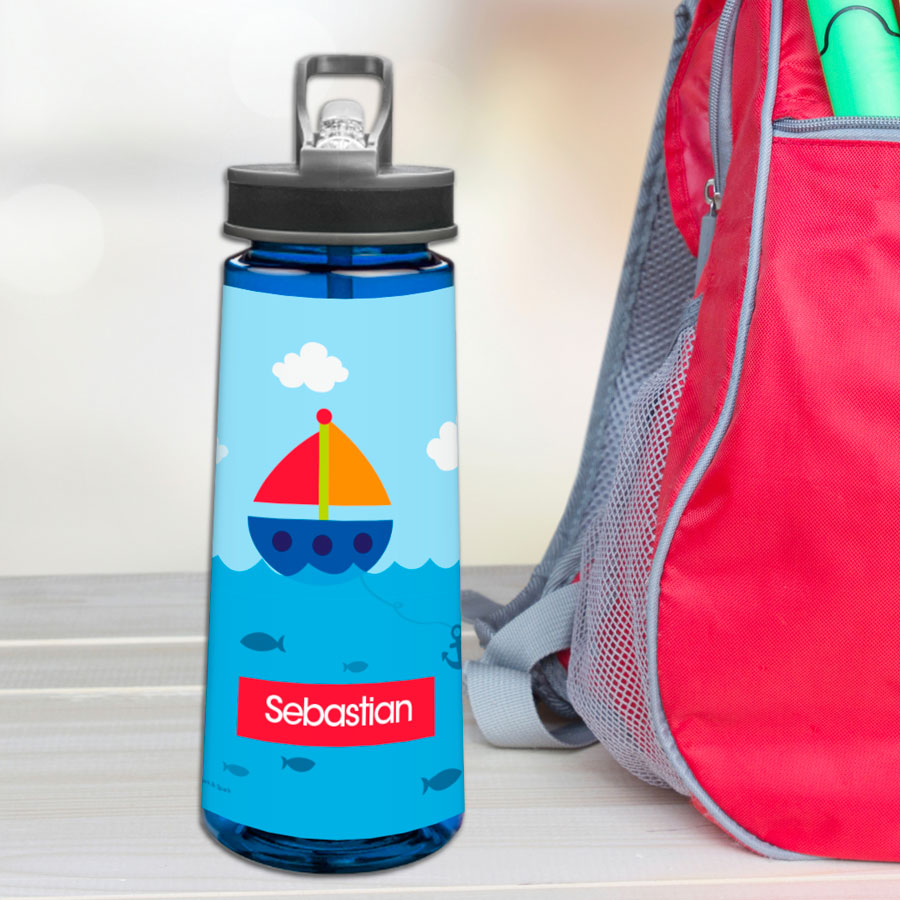 Sailing The Blue Ocean Sports Water Bottle