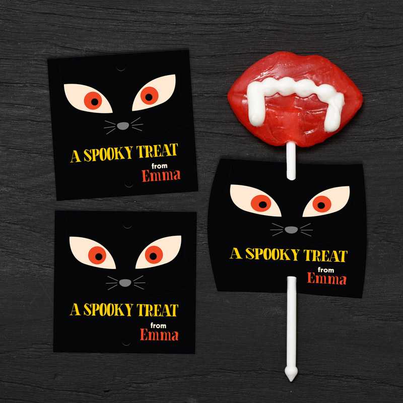 Spooky Cat Lollipop Cards