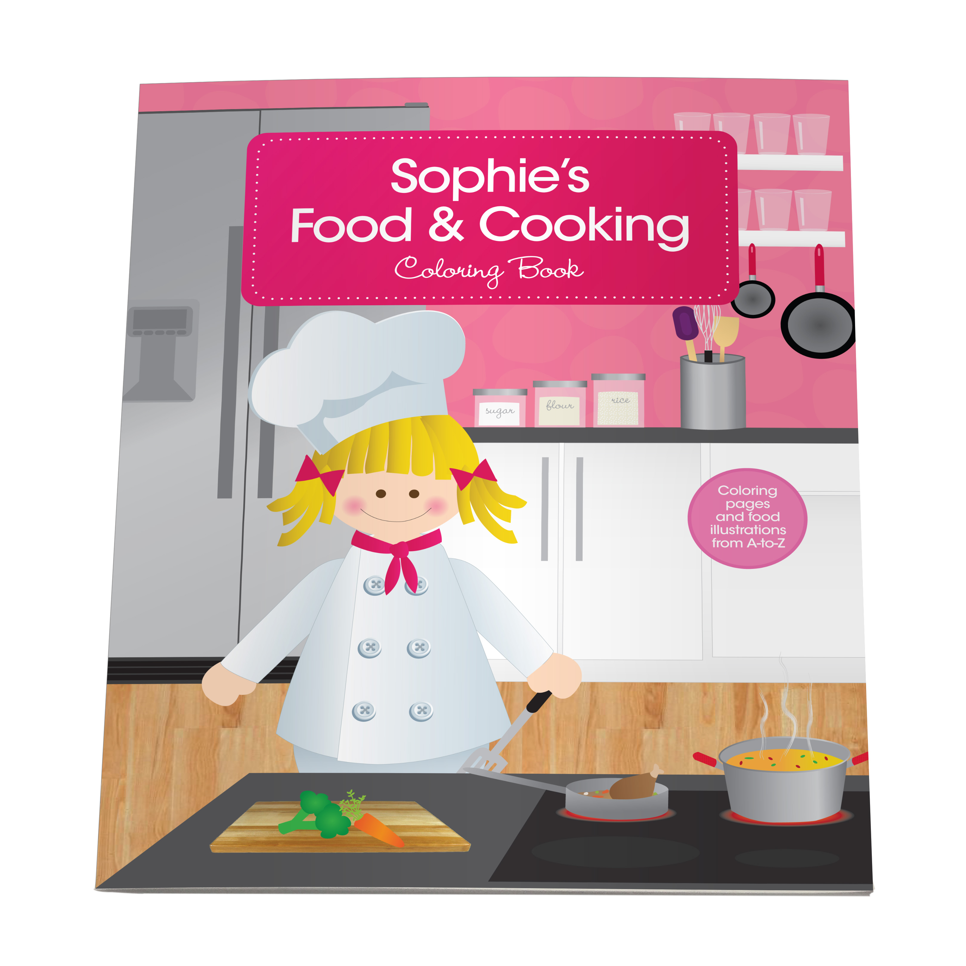 A Girl Chef Coloring Story Book