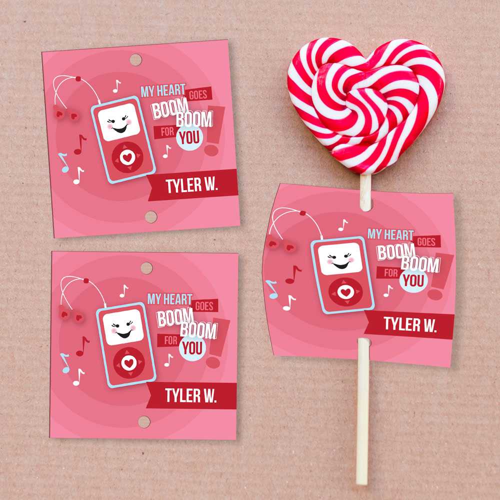Pink Boom Boom For You Lollipop Cards Set