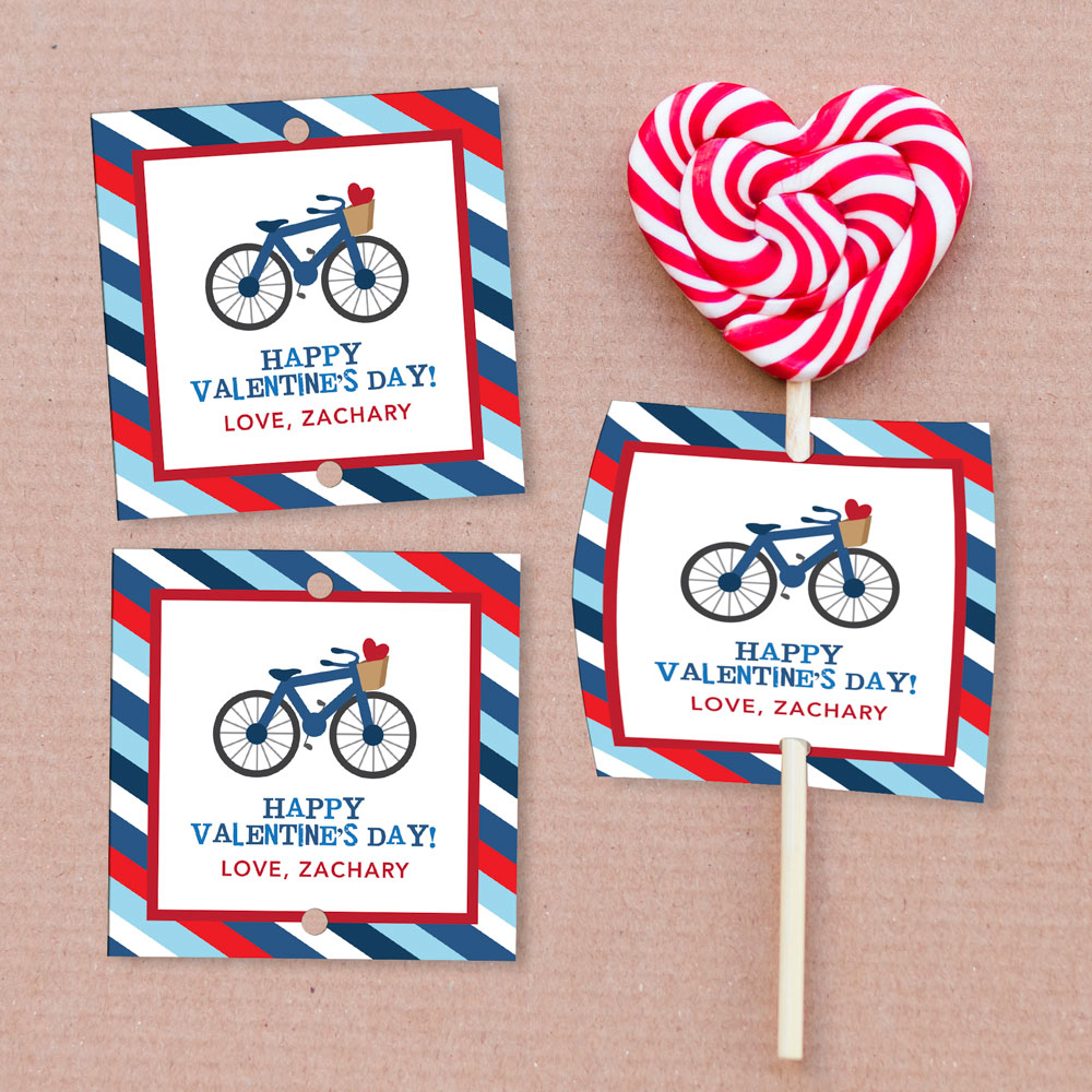 A Boy Love Ride Lollipop Cards Set