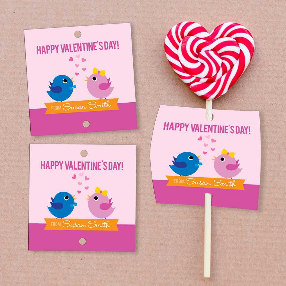 Sweet & Cute Birds Lollipop Cards Set