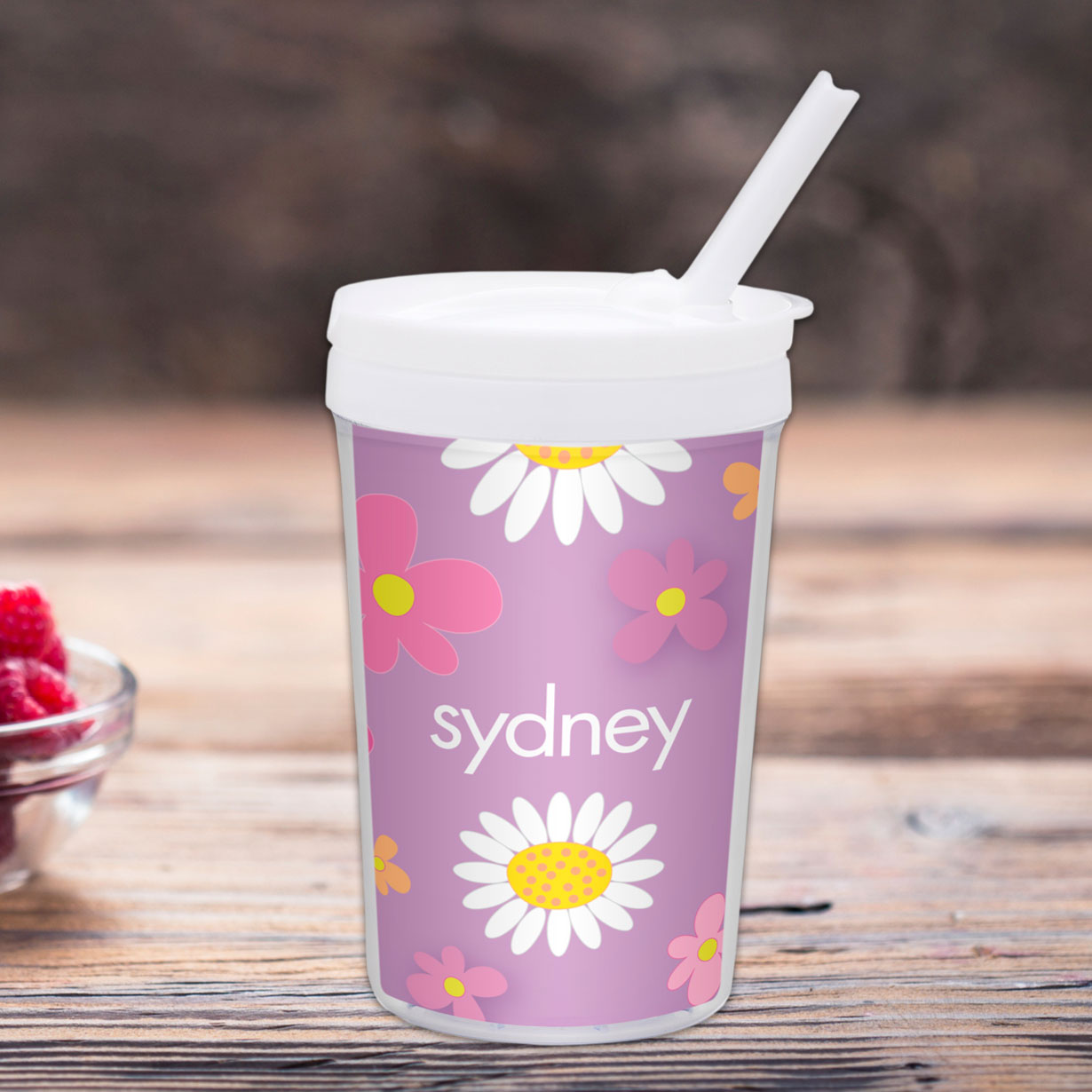 Field Of Flowers Purple Toddler Cup