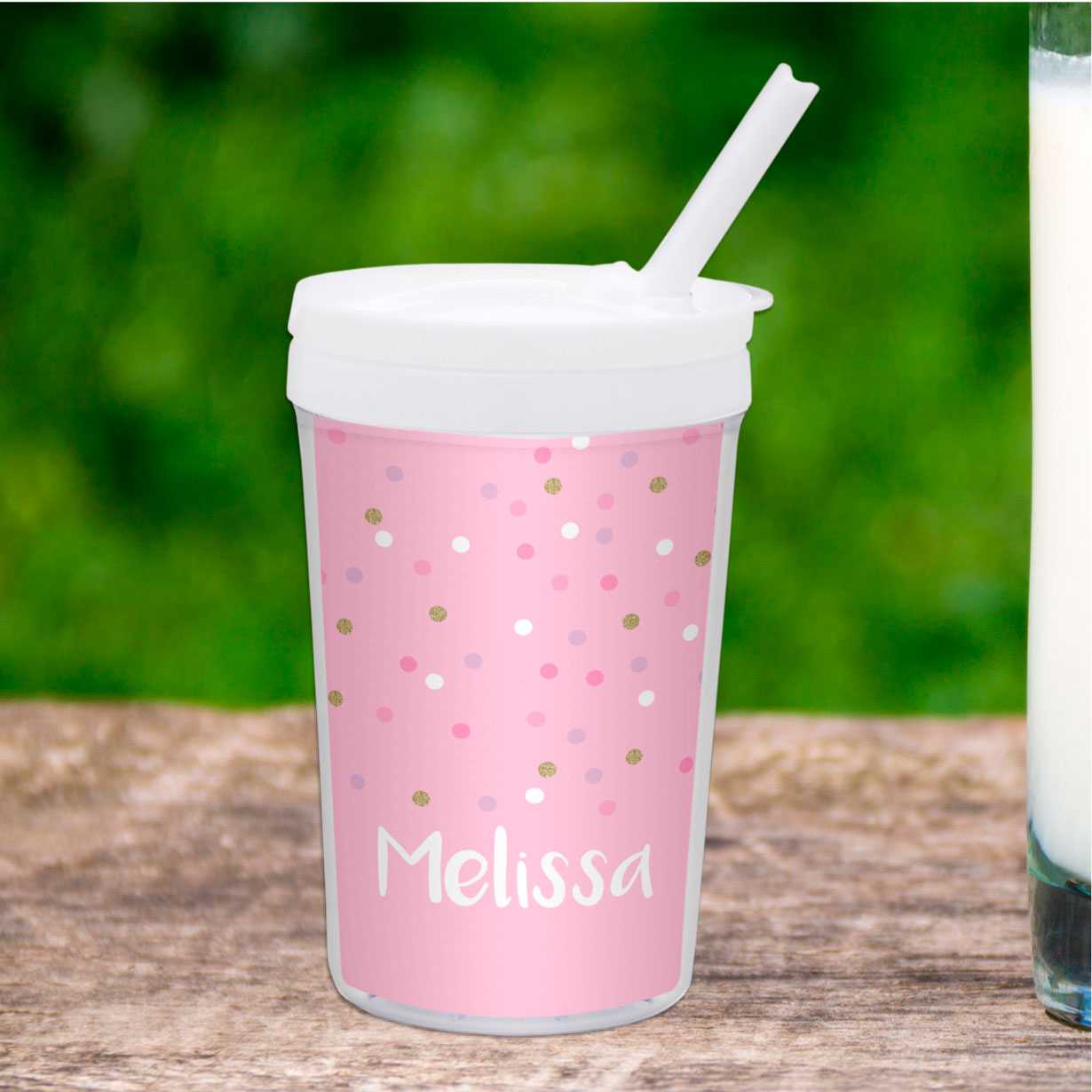 Sweet Glitter Dots Toddler Cup