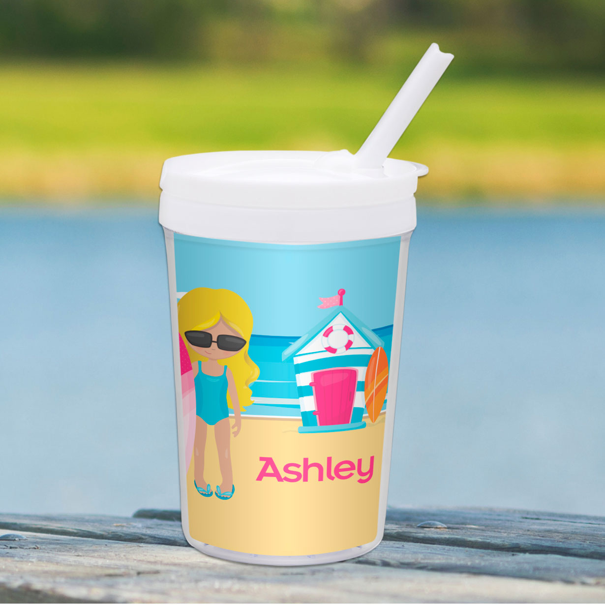 Beach Girl Toddler Cup