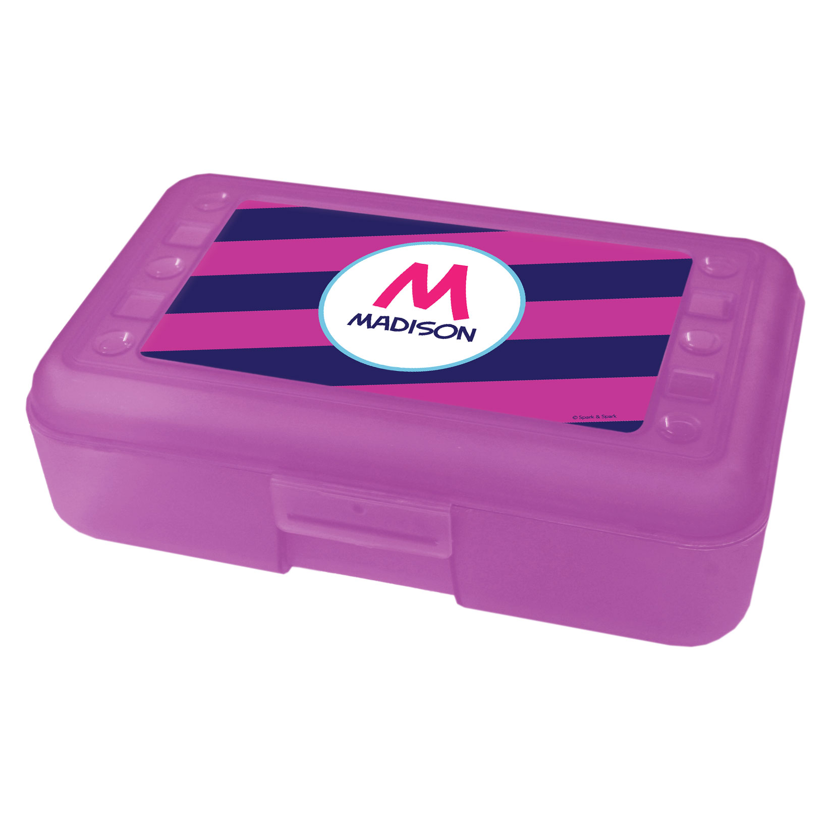 Fun Initials Magenta Pencil Box