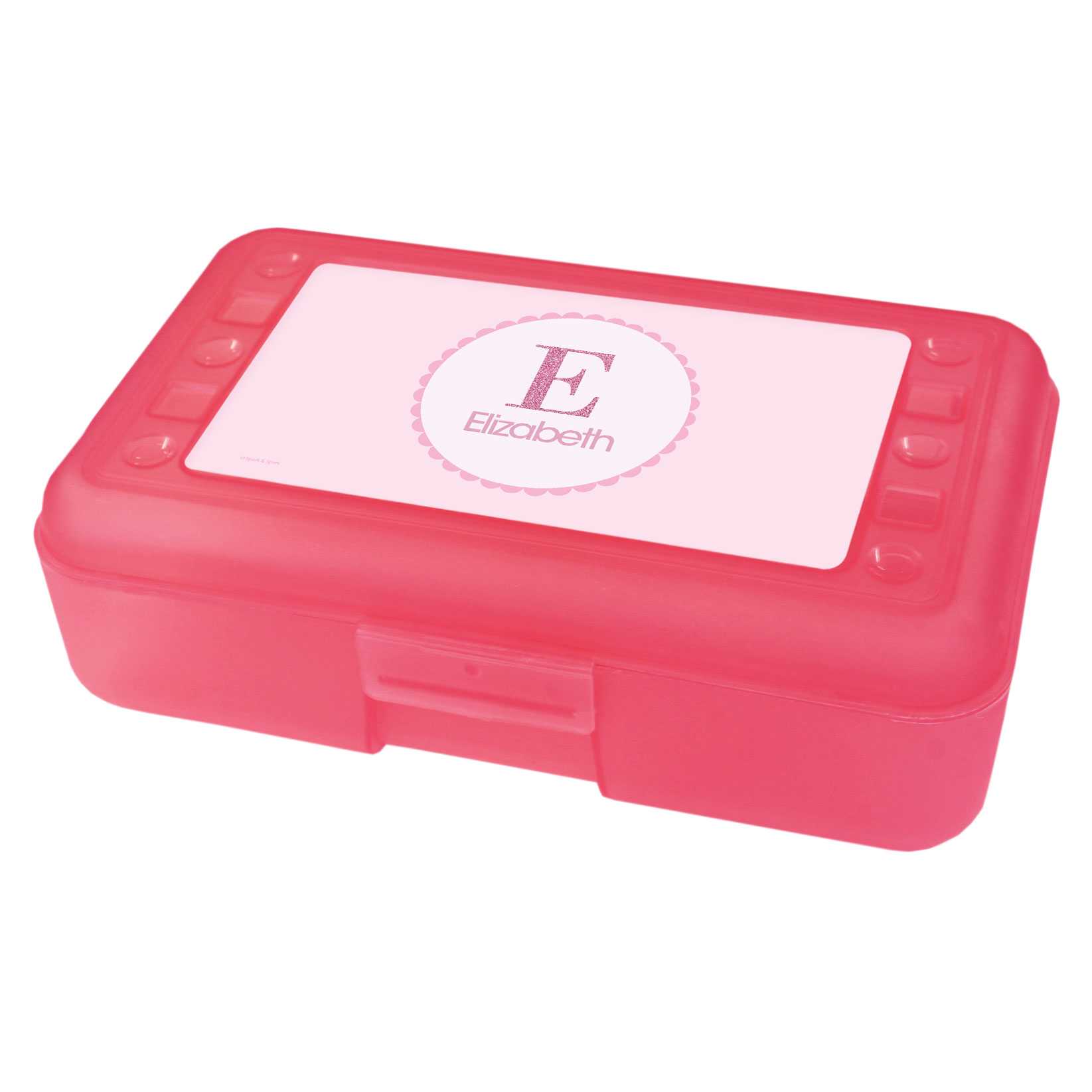 A Shiny Pink Letter Pencil Box
