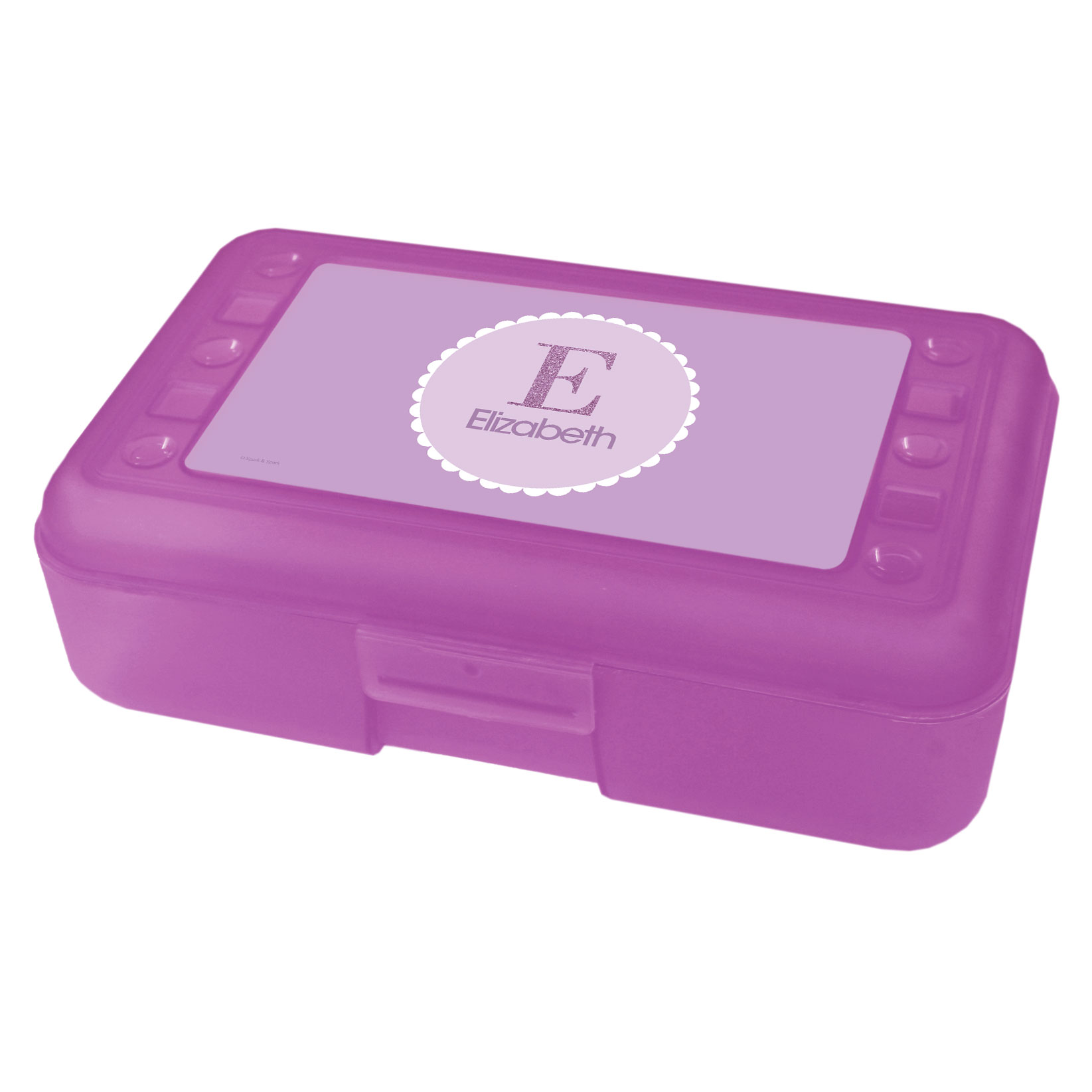 A Shiny Purple Letter Pencil Box