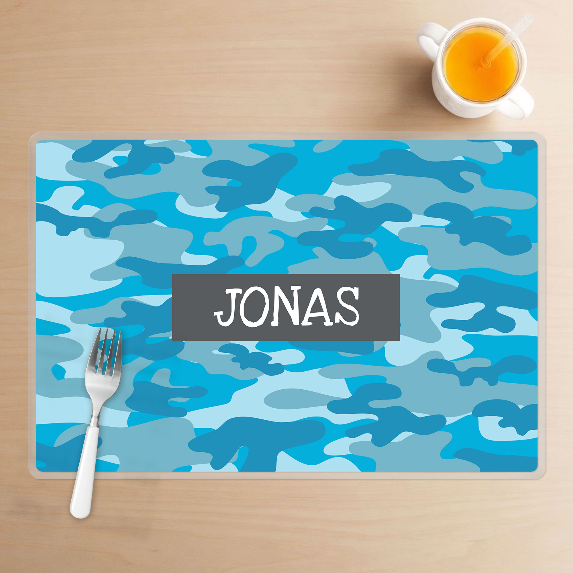 Blue Camouflage Kids Placemats