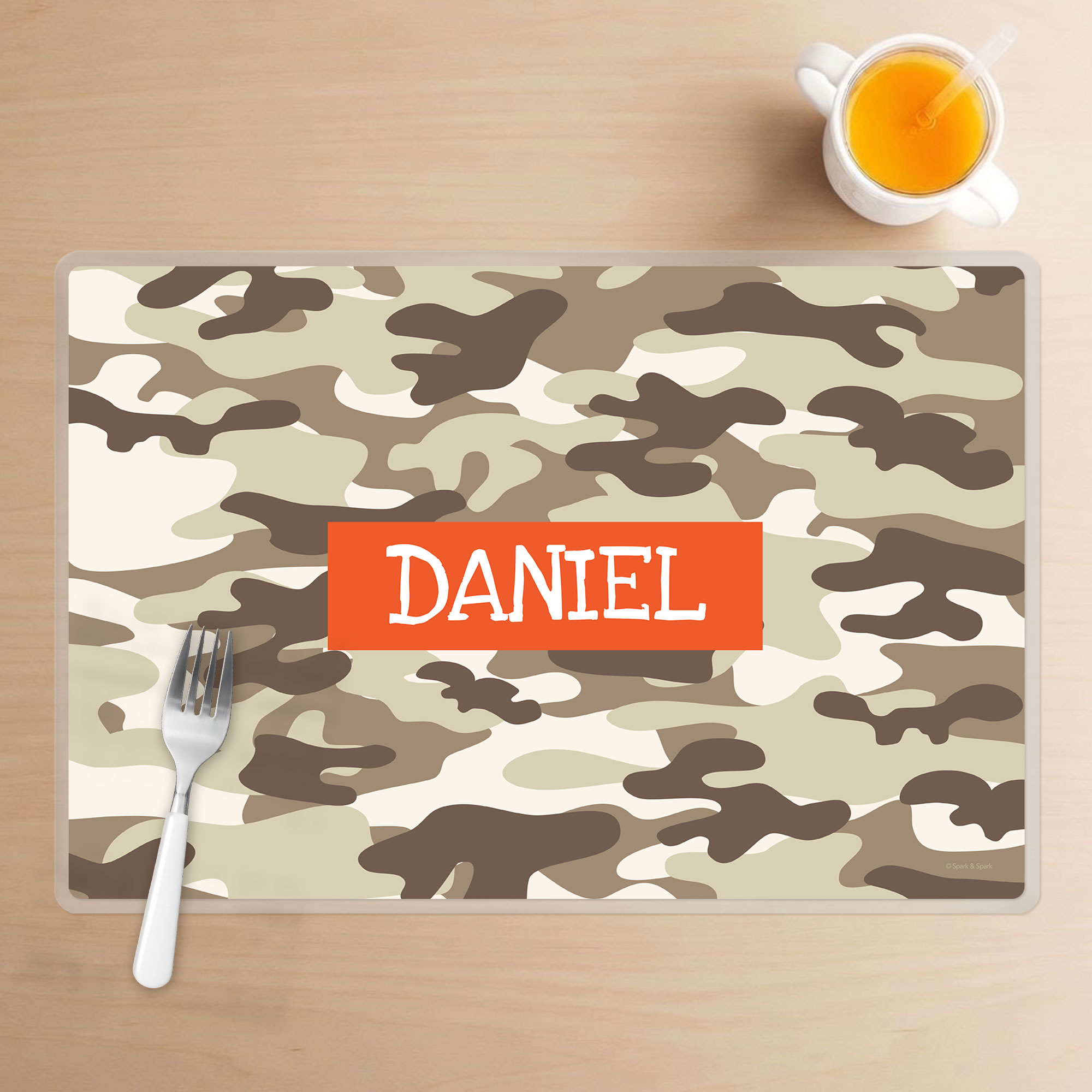 Brown Camouflage Kids Placemats