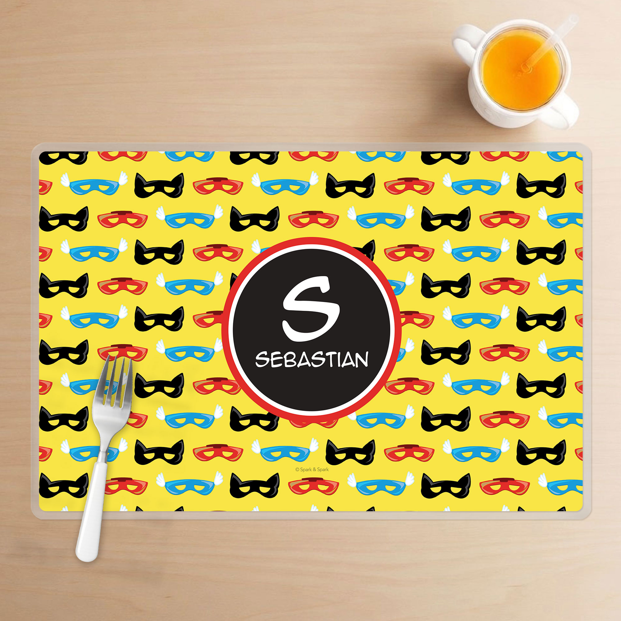 Super Hero Masks Kids Placemats
