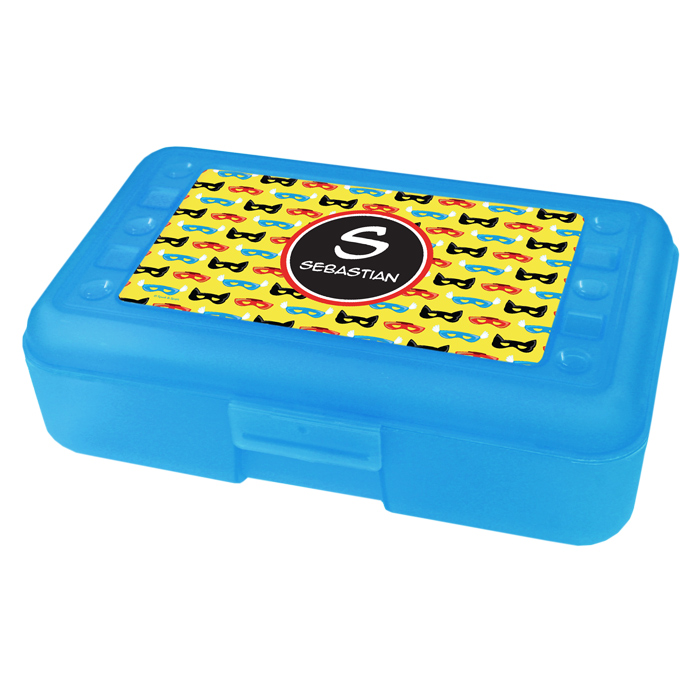 Super Hero Masks Personalized Pencil Box