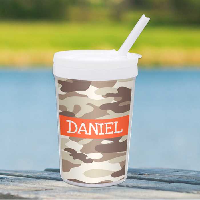 Brown Camouflage Toddler Cup