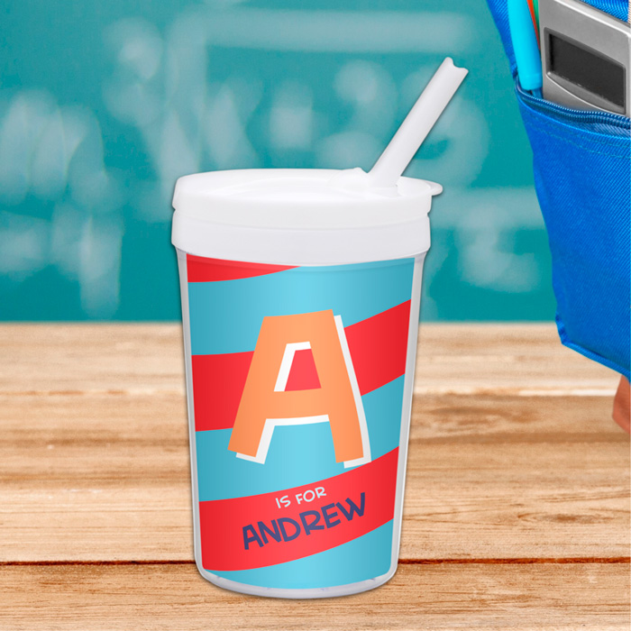 Brilliant Initial Red Toddler Cup